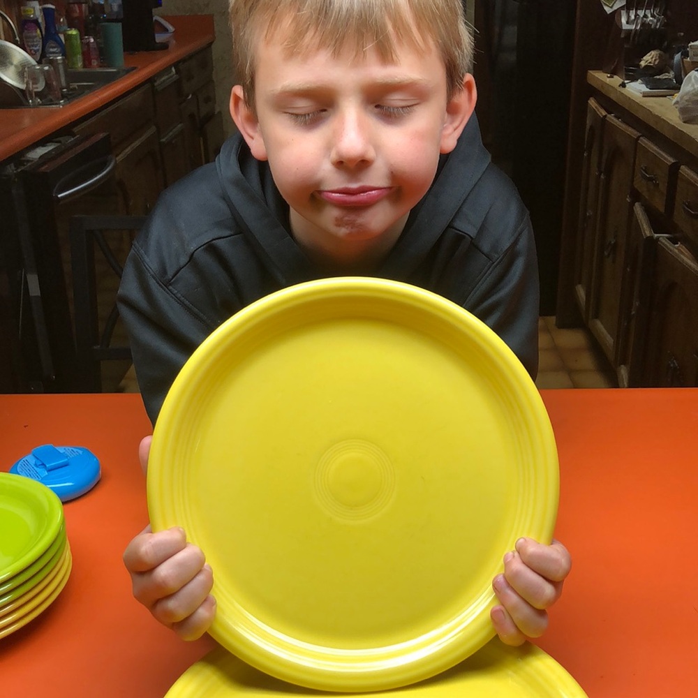 Vintage Yellow Fiesta Dinner Plates - 3 Total!